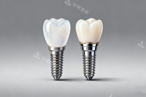 种植牙修复卡通展示图