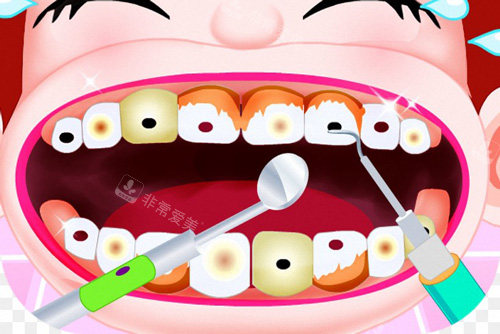 儿童牙齿卡通图