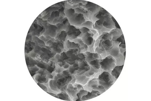 韩国奥齿泰种植体表面处理微观示意图