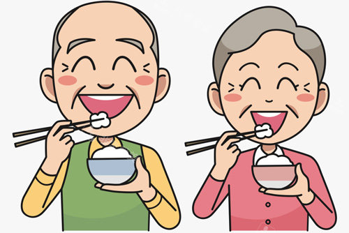 老人健康牙齿卡通图