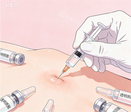 玻尿酸注射卡通图