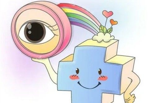 近视眼手术卡通图