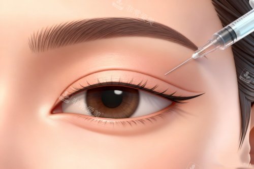 眼部注射卡通展示圖