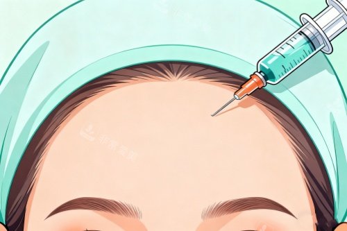 额头注射卡通展示图