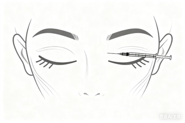 眼部打玻尿酸卡通图