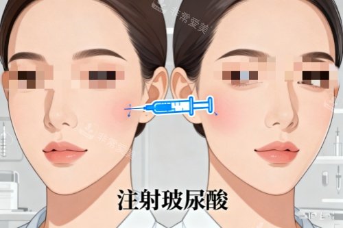 脸部打玻尿酸卡通图