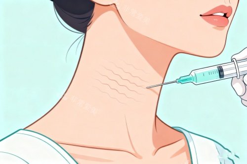 颈纹注射针剂填充卡通图