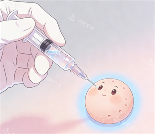 玻尿酸注射的卡通图