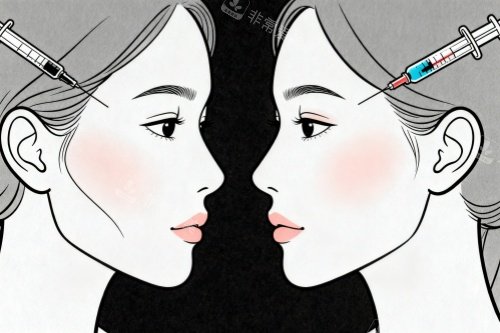 面部注射卡通圖展示