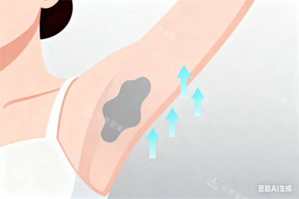 腋臭祛除卡通展示圖