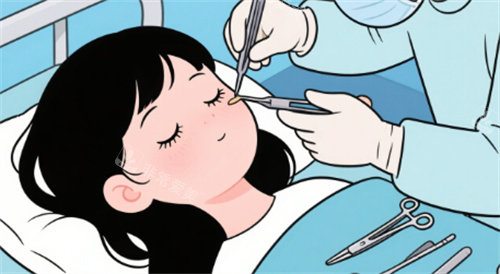 雙眼皮修復(fù)手術(shù)卡通圖片