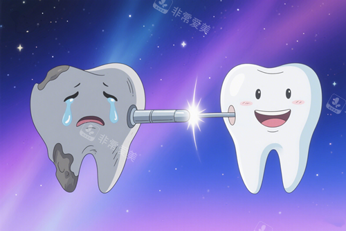补牙前后对比
