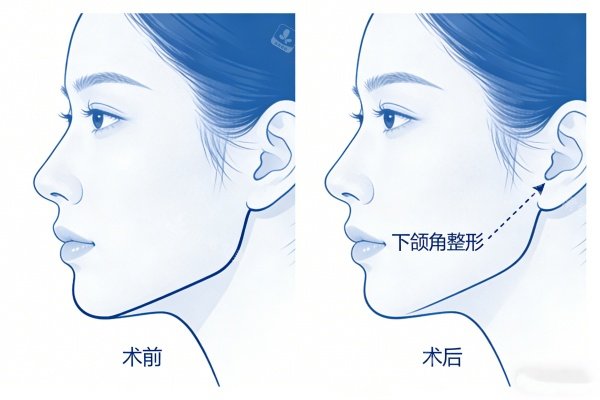 下颌角整形前后对比图