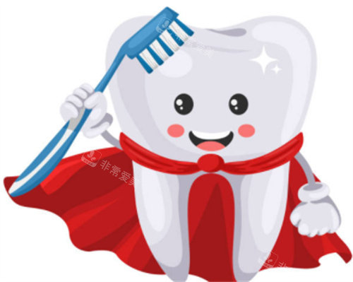 刷牙的牙齿图