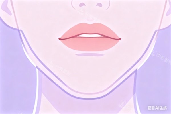 下巴做整形卡通图