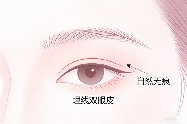 埋线双眼皮卡通图一览