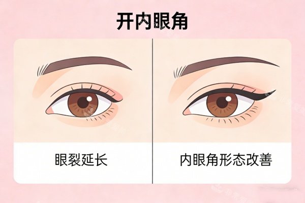 开内眼角卡通图一览