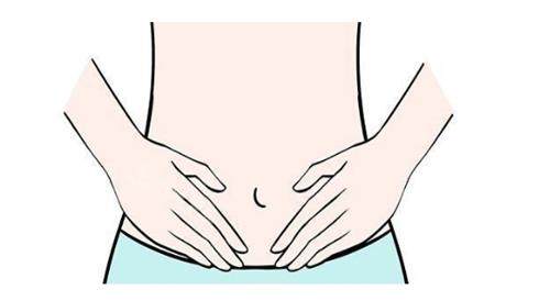 肚脐的卡通示意图