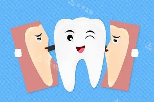 牙齿美白卡通图