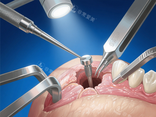 种植牙过程示意图片