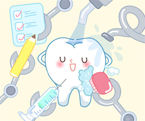 牙齿美白卡通图片