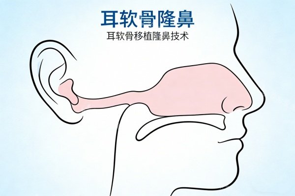 耳软骨隆鼻卡通图一览