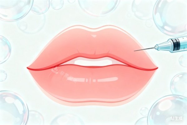 唇部打玻尿酸卡通图