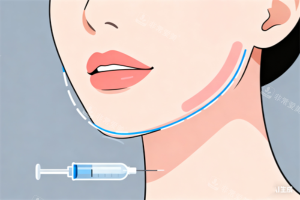 脖子注射針劑卡通展示圖