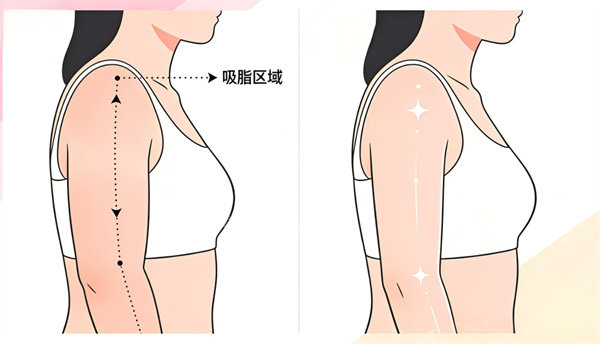 手臂吸脂前后图片