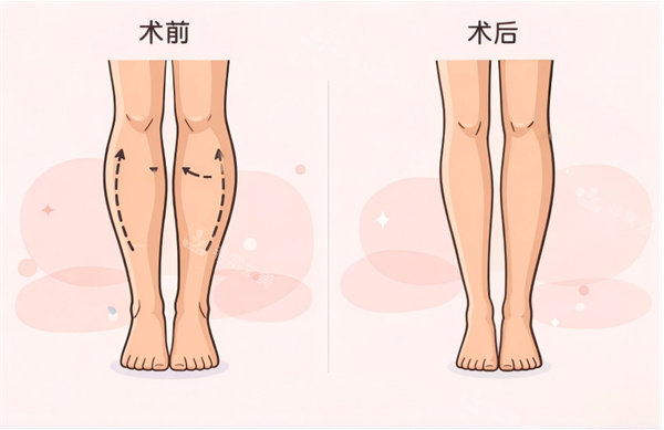 小腿吸脂手术前后对比