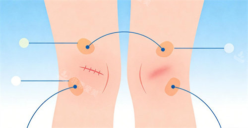 腿部疤痕修复卡通图