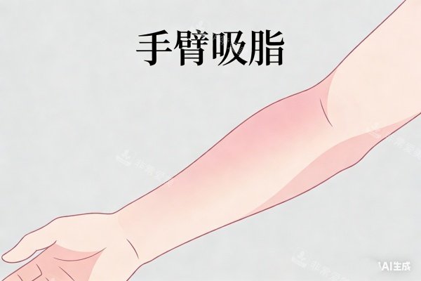 手臂吸脂卡通图展示