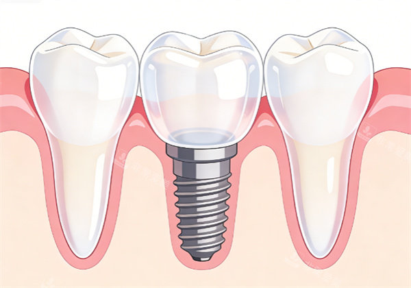 牙齿种植示意图片
