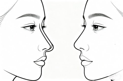 隆鼻前后对比图展示