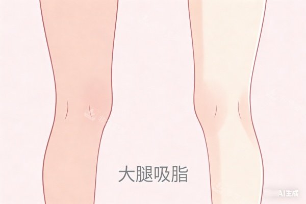 大腿吸脂卡通图展示