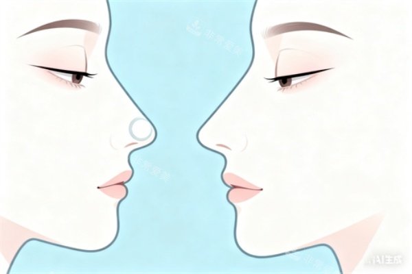 鼻头做整形卡通图展示