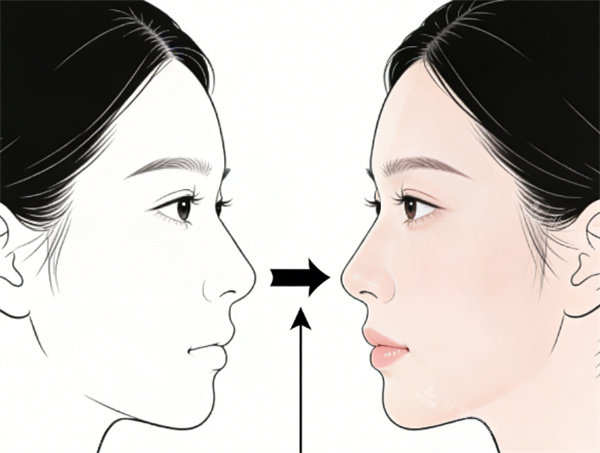隆鼻整形术卡通图