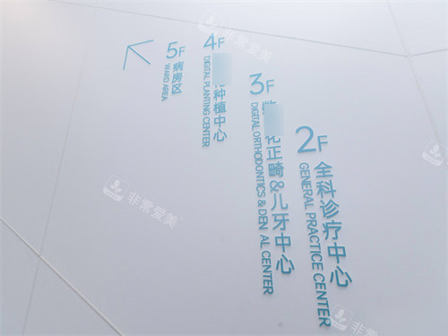 青岛维乐口腔黄岛总院布局指示墙