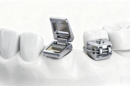 传统金属矫正器卡通展示图