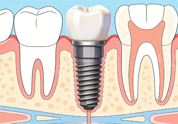 种植牙插画示意图