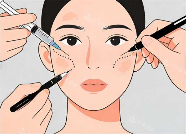 面部祛疤整形手术卡通图