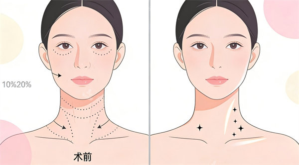 颈部提升整形手术前后对比