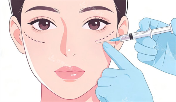 面部注射卡通示意图jpg