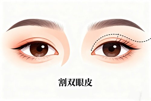 割双眼皮卡通图 割双眼皮卡通图