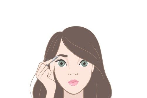 双眼皮手术卡通示意图