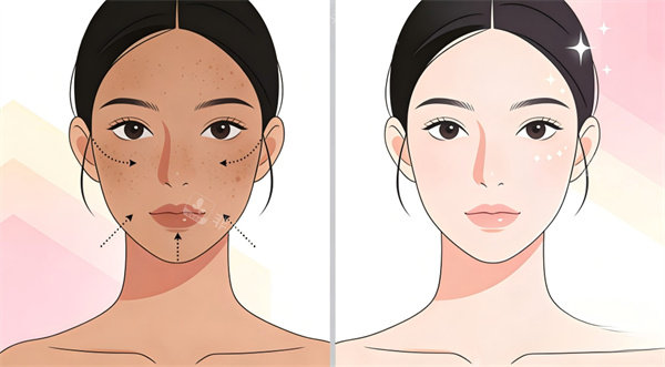 祛斑美白前后对比