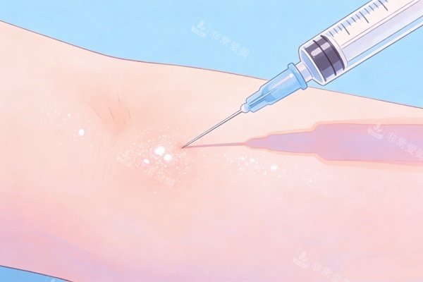 针剂注射美白卡通图展示 针剂注射美白卡通图展示