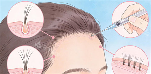 发际线种植卡通照片