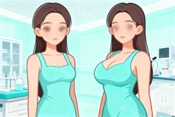 隆胸前后对比图展示