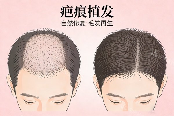 疤痕植发前后对比图